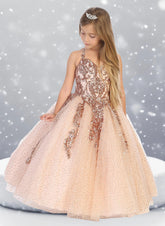 Julianna Gown – Rose Gold Sequin Pageant Dres
